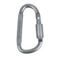 Heavy-duty D-shaped aluminium carabiner hooks from ECOTREK, durable accessories for securing gear or keychains.