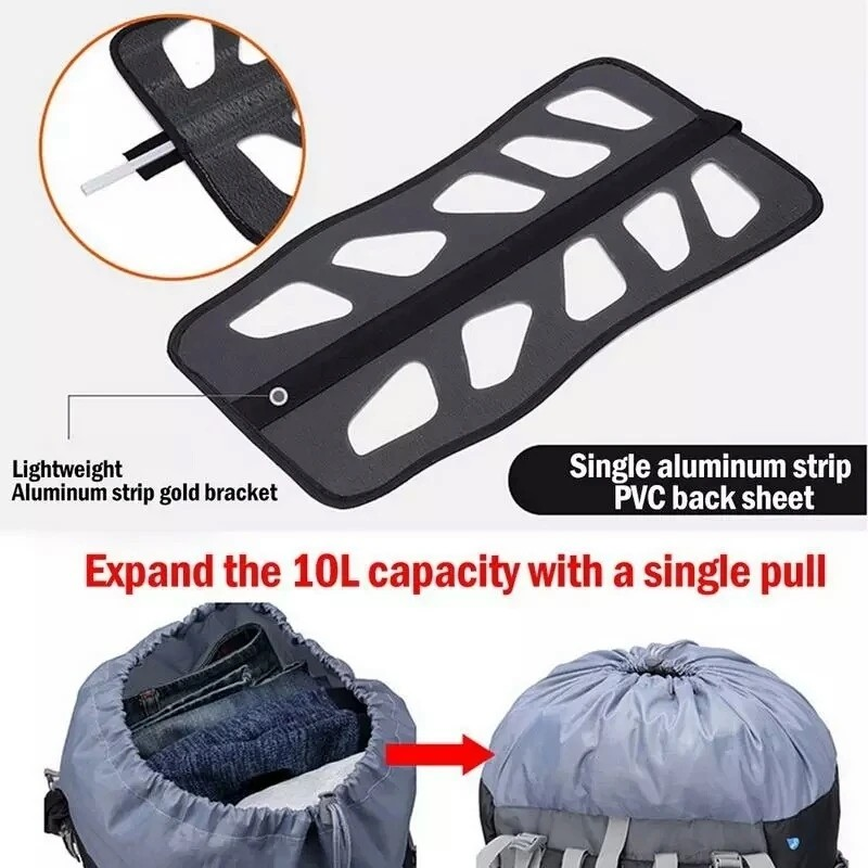 Black ECOTREK 60L camping backpack with multiple compartments, ideal for hiking, climbing, and mountaineering adventures.