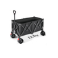 ECOTREK heavy-duty collapsible trolley wagon cart with all-terrain wheels, large 260L capacity in black.