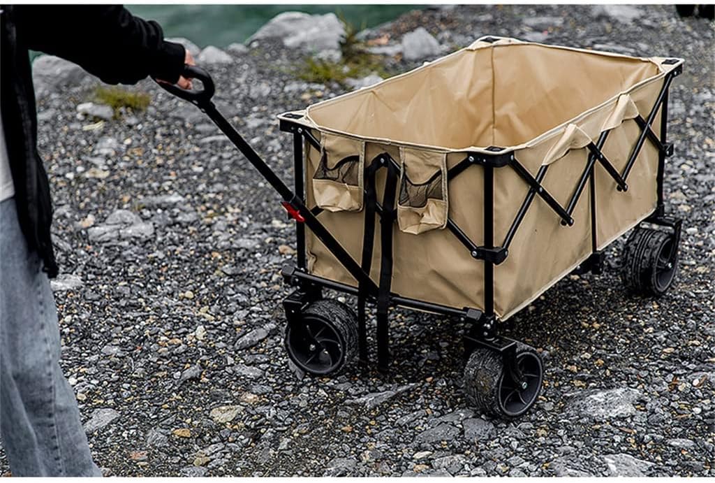 ECOTREK heavy-duty collapsible trolley wagon cart with extra-large 260L capacity and all-terrain wheels for versatile hauling.