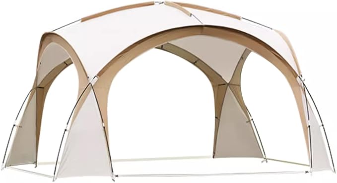 ECOTREK dome canopy gazebo tent with two sidewalls, 4.2m x 4.2m x 2.3m, ideal for outdoor shade and shelter