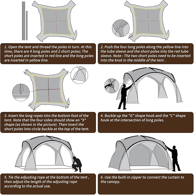 Beige ECOTREK party tent with UPF50+ canopy, 320x320x205cm, providing shade for outdoor family gatherings.