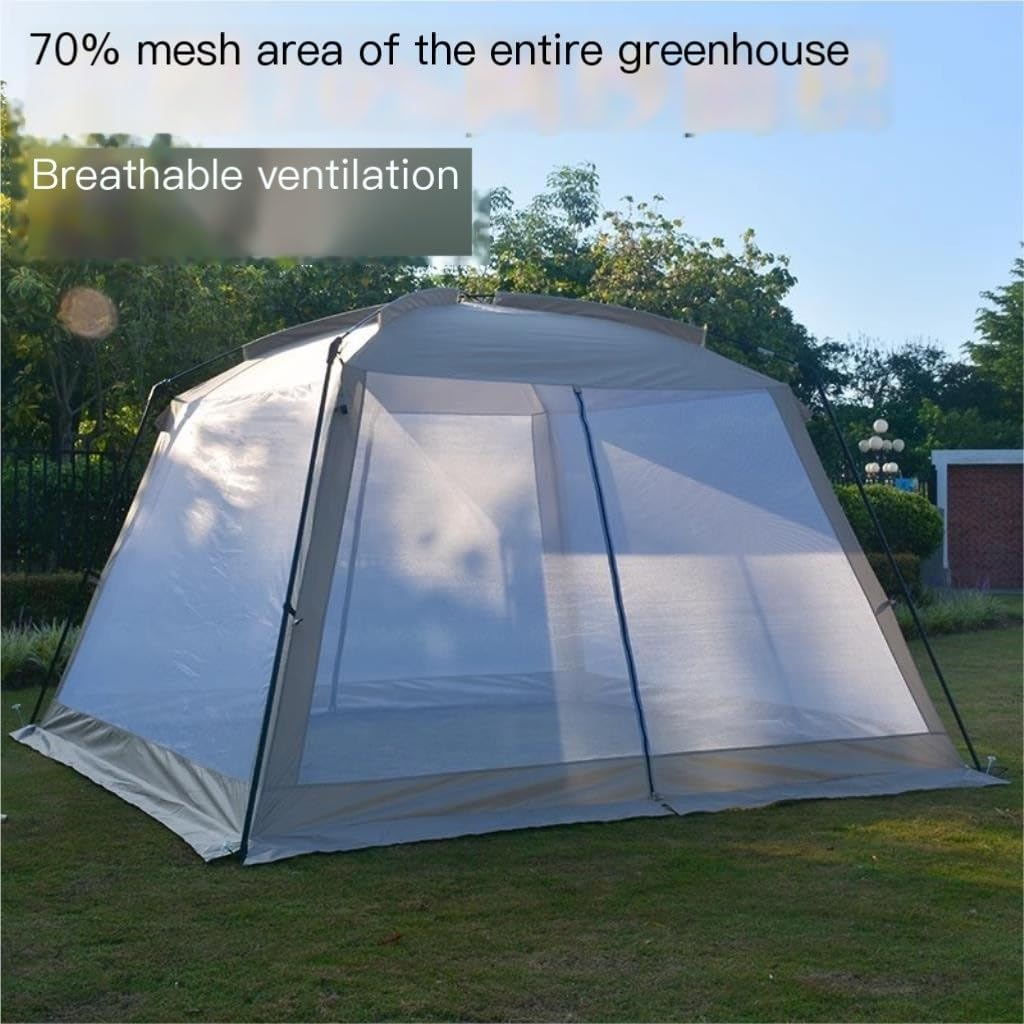 ECOTREK black anti-mosquito mesh canopy tent for beach and camping, portable and lightweight with fine mesh screen protection.