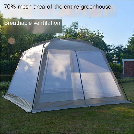 ECOTREK black anti-mosquito mesh canopy tent for beach and camping, portable and lightweight with fine mesh screen protection.
