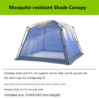 ECOTREK black anti-mosquito mesh canopy tent for beach and camping, portable and weather-resistant for outdoor protection