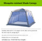 ECOTREK black anti-mosquito mesh canopy tent for beach and camping, portable and weather-resistant for outdoor protection