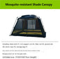 Black ECOTREK anti-mosquito canopy tent with mesh screen, portable for beach and camping use, providing insect protection.