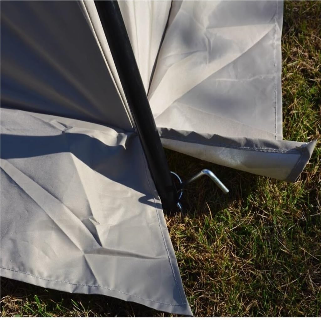 Black ECOTREK mosquito-proof canopy with mesh screen for portable beach and camping tent, providing insect protection outdoors.