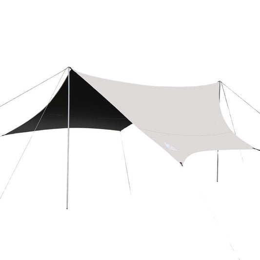 Large butterfly-style blackout waterproof canopy by ECOTREK, portable and ideal for outdoor shade and protection.
