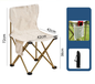 Black ECOTREK ultralight folding chair for camping, fishing, and picnics, featuring portable design and sturdy frame.