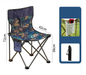 Black ECOTREK ultralight portable folding chair suitable for camping, fishing, and picnics with a compact, foldable design.