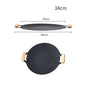 ECOTREK 30cm portable barbecue plate with non-stick surface, ideal for outdoor cooking and grilling.