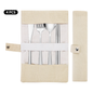 ECOTREK Korean-style stainless steel outdoor cutlery set with storage box, includes spoons, forks, and knives for camping or picnics.