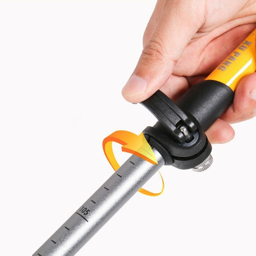 ECOTREK foldable hiking pole in black, adjustable from 110 to 135 cm, made of durable 7075 aluminum trekking pole for outdoor hiking.