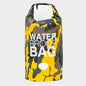 ECOTREK waterproof dry storage bag in blue, available in 15L, 20L, or 30L, with shoulder strap for outdoor activities.