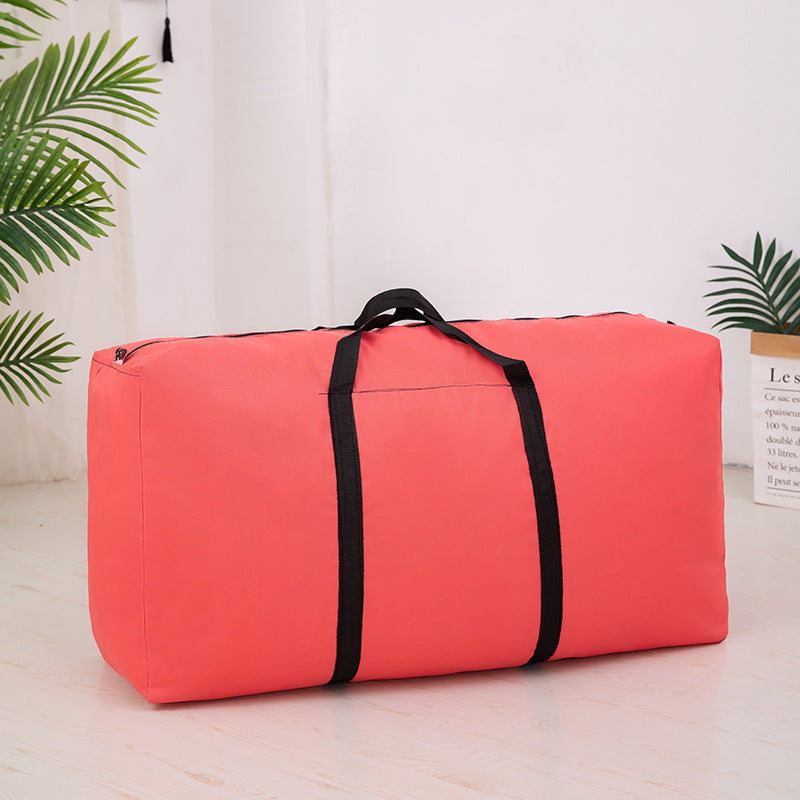 Large foldable ECOTREK storage bag, 100L capacity, ideal for travel or home organization, shown in a neutral setting.