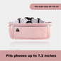 Pink ECOTREK waterproof running belt with adjustable elastic strap and sweatproof storage bag for active waist support.
