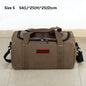 ECOTREK canvas storage bag for travel, camping, and moving, high-capacity luggage bag with durable fabric and spacious design.