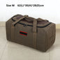 ECOTREK canvas storage bag with high capacity, ideal for travel, camping, and moving; shown in a compact, durable design.