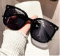 ECOTREK women's oversized beige sunglasses with UV400 protection and retro square design, fashionable eyewear for women.