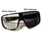 Black ECOTREK cycling sunglasses with UV protection and windproof design for outdoor sports and active outdoor activities.