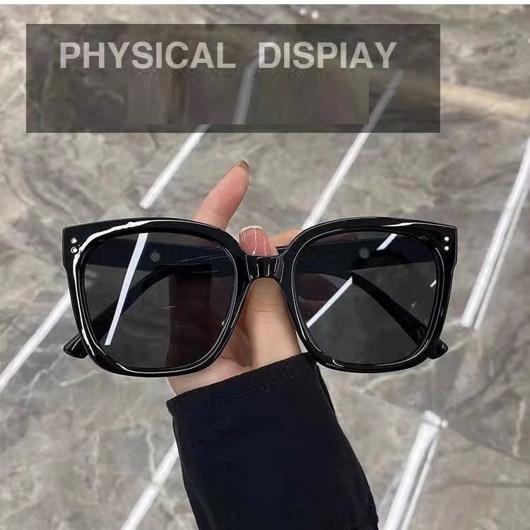 ECOTREK polarized square sunglasses for women with brown frames and UV400 protection, featuring retro fashion style.