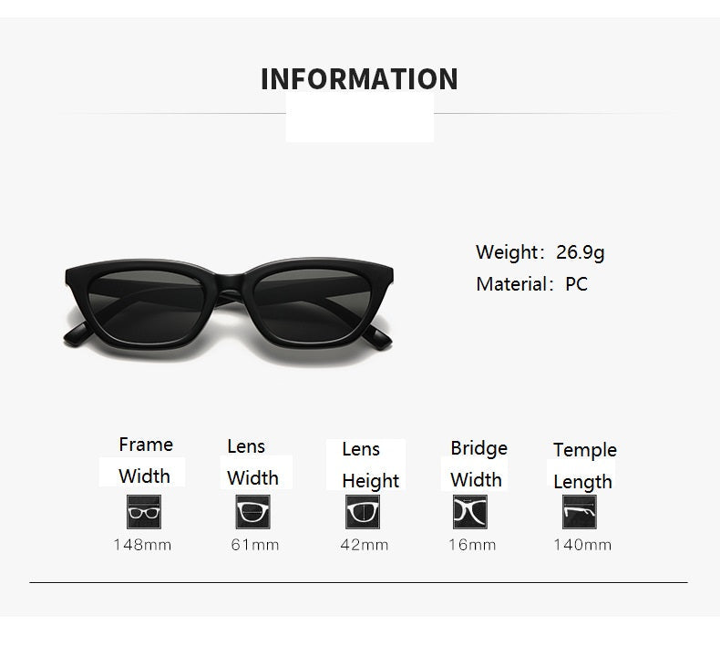 ECOTREK Cat Eye Sunglasses in purple with a retro small frame, stylish shades for men and women.