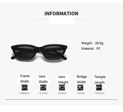 ECOTREK Cat Eye Sunglasses in purple with a retro small frame, stylish shades for men and women.