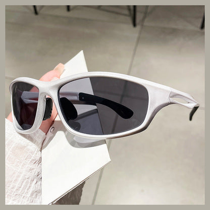 ECOTREK Sports polarized sunglasses in silver, lightweight outdoor shades for running, cycling, and driving.