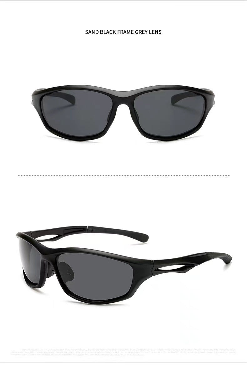 ECOTREK Sports Polarised Sunglasses in silver, lightweight outdoor shades for running, cycling, and driving, with UV protection