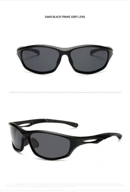 ECOTREK Sports Polarised Sunglasses in silver, lightweight outdoor shades for running, cycling, and driving, with UV protection
