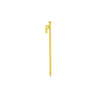 Orange heavy-duty steel tent stakes by ECOTREK, 30cm metal tent pegs for secure outdoor camping and tent setup.
