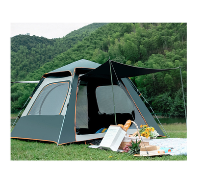 Green ECOTREK family tent, lightweight and easy to set up, suitable for outdoor camping and family adventures.
