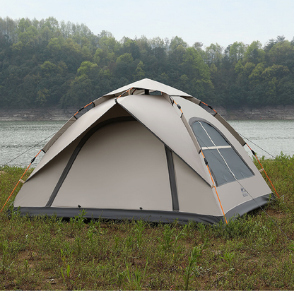 Large ECOTREK waterproof camping tent with automatic pop-up design, ideal for outdoor camping and easy setup.