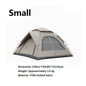 Large ECOTREK waterproof automatic pop-up camping tent set up outdoors, showcasing its durable fabric and easy assembly design.