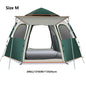 Medium green ECOTREK hexagonal camping tent with durable fabric and quick setup, ideal for outdoor adventures.