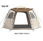 Medium green ECOTREK hexagonal camping tent with durable fabric and quick setup, ideal for outdoor camping adventures.