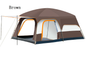 Green ECOTREK family outdoor camping tent with double-layer design, spacious cabin style for family camping adventures.