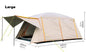 ECOTREK family tent with double-layer waterproof design, available in three sizes and two colors, shown in khaki.