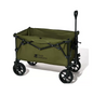 ECOTREK MOBI GARDEN outdoor camping trolley in green, portable four-way folding utility cart with 200L capacity for outdoor use.