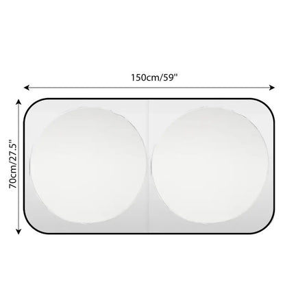 Large Silver Car Sunshade Foldable Double-Circle dealonline.co.nz