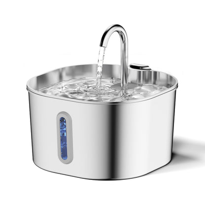 2.2L Stainless Steel Pet Water Fountain – FreshFlow
