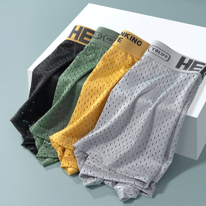 Breathable Ice Mesh Men's Boxer Briefs