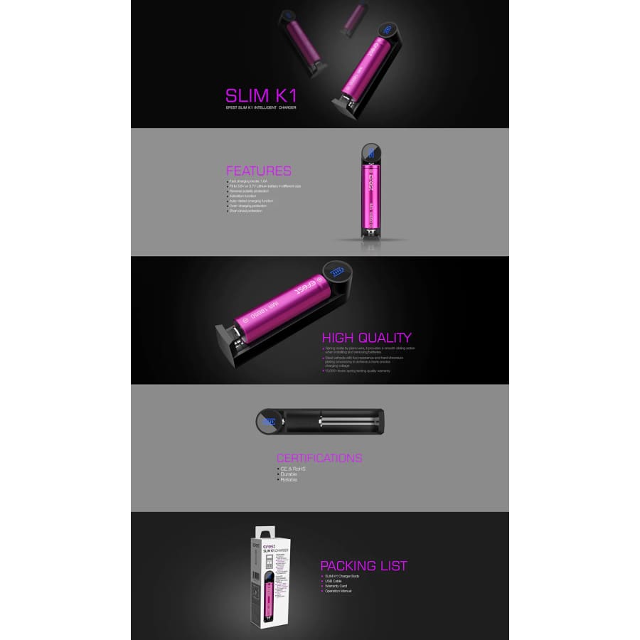 Efest Slim K1 Battery Charger That Watch Shop