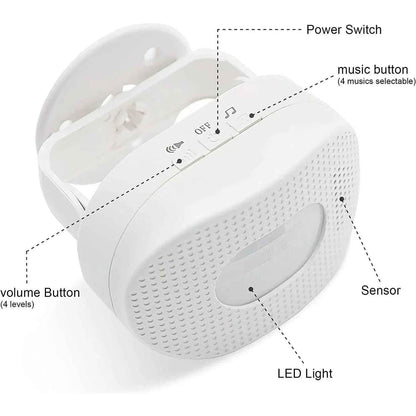 Eldertech portable wireless carer alert pager with vibrating, flashing, and sound alerts for motion detection and caregiver notifications.