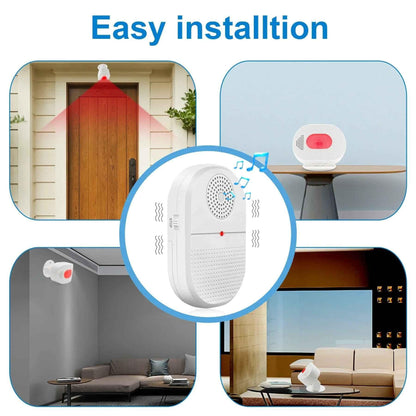 Wireless caregiver pager with motion sensor alert by Eldertech, showing a compact device with alert indicator and motion detection sensor.