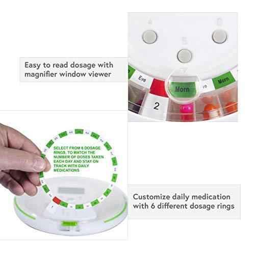 Eldertech automatic pill dispenser for home medication management with reminder system, standard version for easy medication organization.