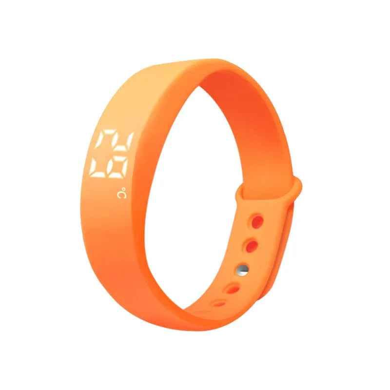 Blue Eldertech Vibratime vibrating alarm watch showing digital display with alert icons for reliable reminders.