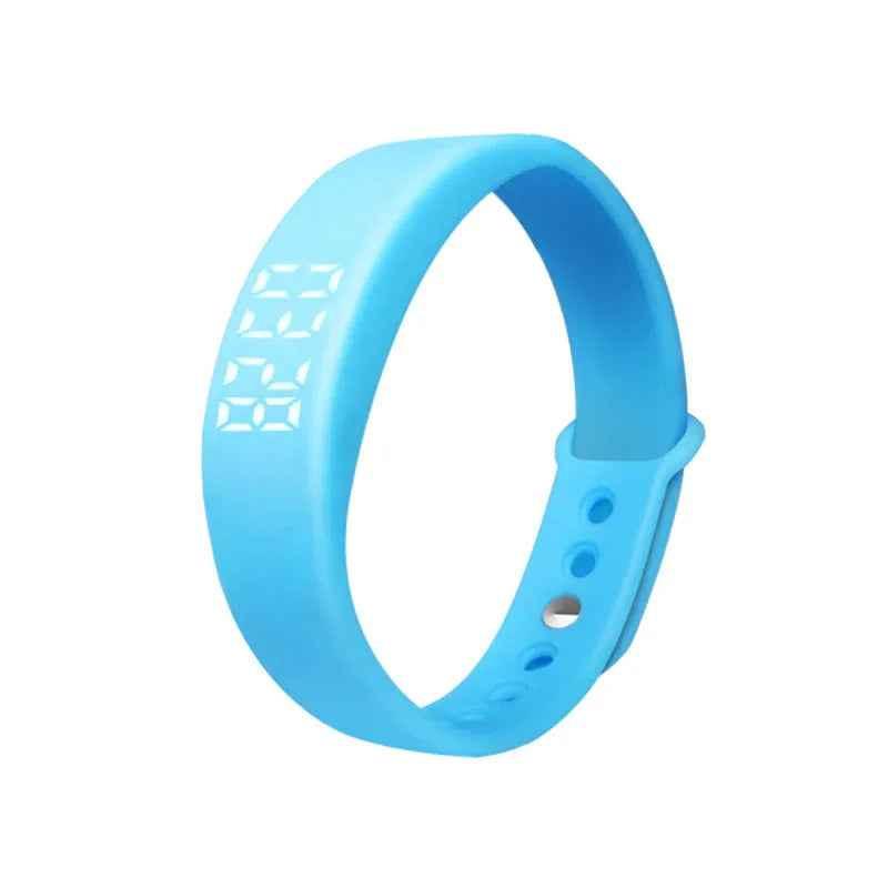 Blue Eldertech Vibratime vibrating alarm watch with digital display, designed for reliable alerts and timely reminders.