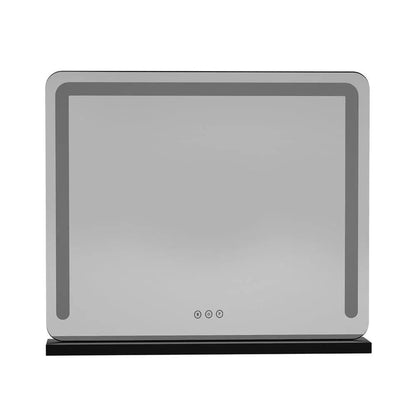 Embellir Makeup Mirror 60x50cm Hollywood Vanity with LED Light Tabletop Black.